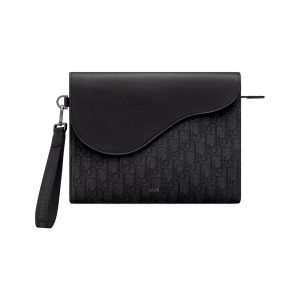 Black Dior Oblique Jacquard and Black Grained Calfskin